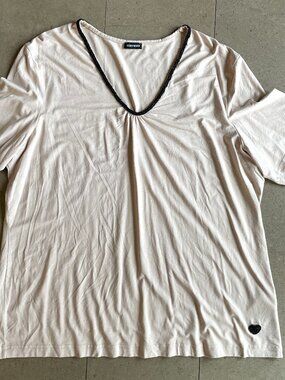 Cute Gerry Weber Beaded Neckline and heart Pale Peach T-shirt-Size 16